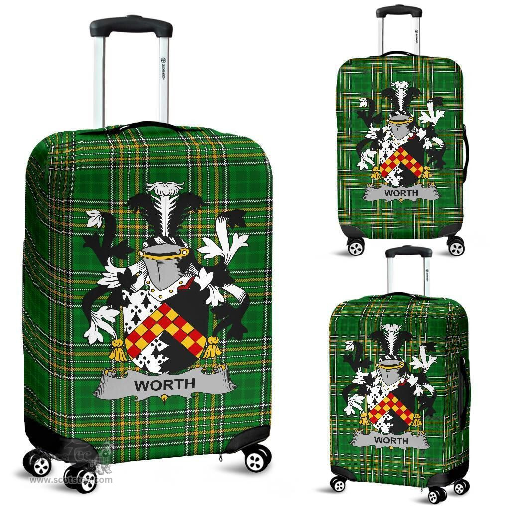 Irish Worth or McWorth Coat of Arms Family Crest Ireland Luggage Cover Irish National Tartan Irish County Luggage Cover