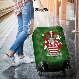 Irish Wakefield Coat of Arms Family Crest Ireland Luggage Cover Irish National Tartan Irish County Luggage Cover