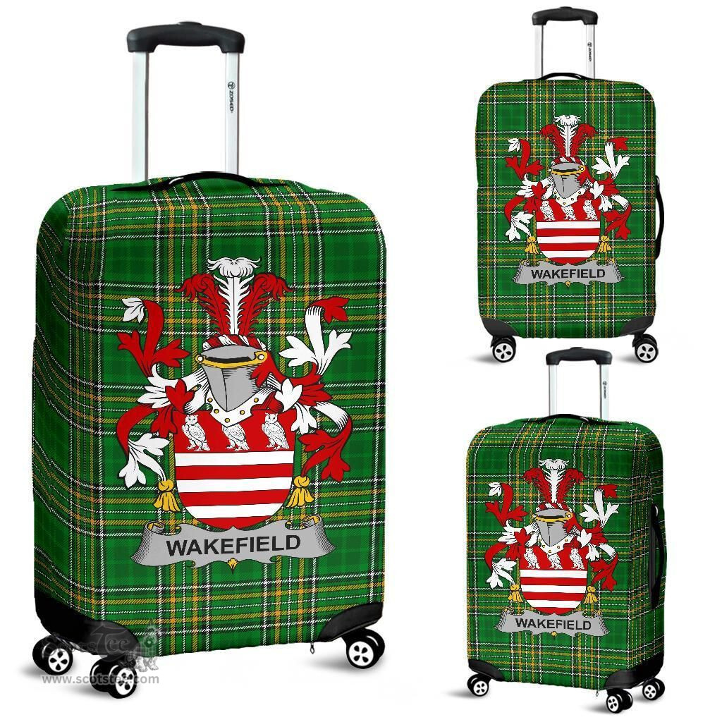 Irish Wakefield Coat of Arms Family Crest Ireland Luggage Cover Irish National Tartan Irish County Luggage Cover