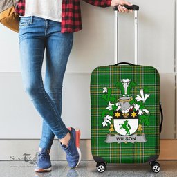 Irish Wilson Coat of Arms Family Crest Ireland Luggage Cover Irish National Tartan Irish County Luggage Cover
