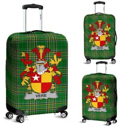 Irish Vere Coat of Arms Family Crest Ireland Luggage Cover Irish National Tartan Irish County Luggage Cover