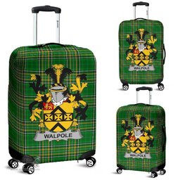 Irish Walpole Coat of Arms Family Crest Ireland Luggage Cover Irish National Tartan Irish County Luggage Cover
