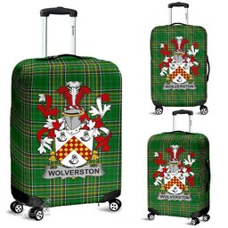 Irish Wolverston Coat of Arms Family Crest Ireland Luggage Cover Irish National Tartan Irish County Luggage Cover