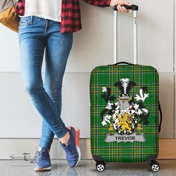 Irish Trevor Coat of Arms Family Crest Ireland Luggage Cover Irish National Tartan Irish County Luggage Cover