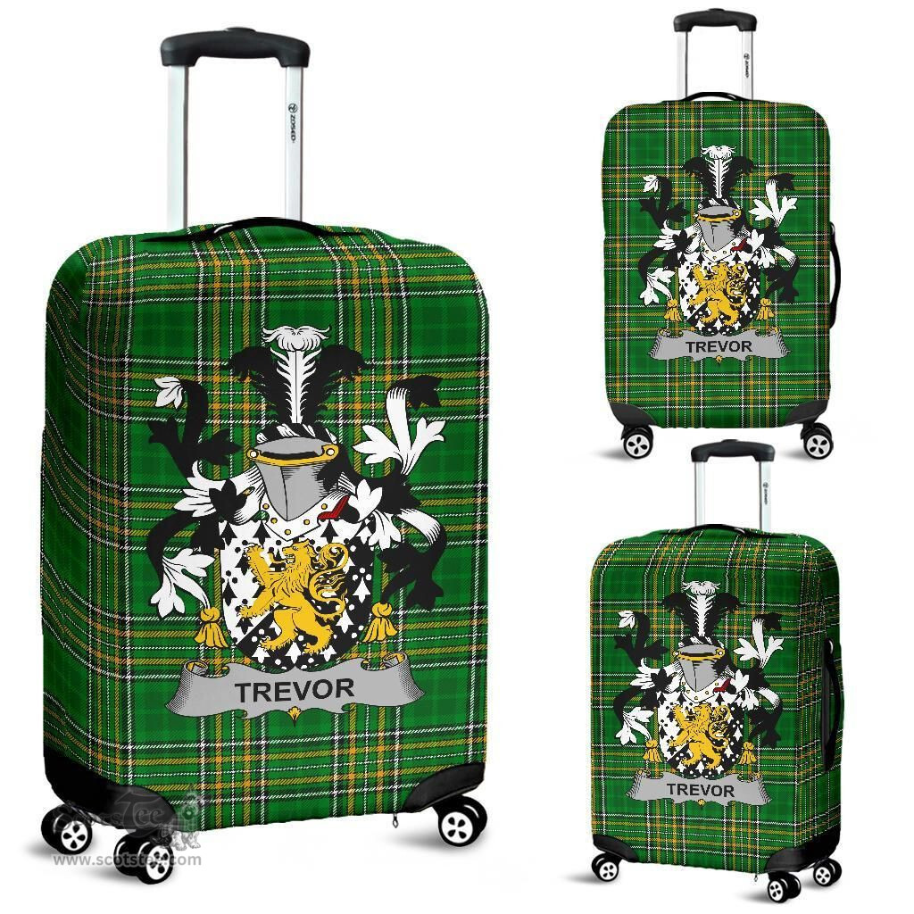 Irish Trevor Coat of Arms Family Crest Ireland Luggage Cover Irish National Tartan Irish County Luggage Cover