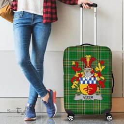 Irish Vizer Coat of Arms Family Crest Ireland Luggage Cover Irish National Tartan Irish County Luggage Cover