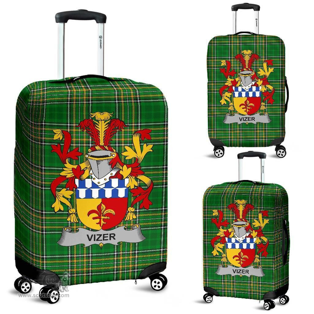 Irish Vizer Coat of Arms Family Crest Ireland Luggage Cover Irish National Tartan Irish County Luggage Cover