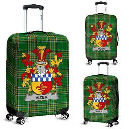 Irish Vizer Coat of Arms Family Crest Ireland Luggage Cover Irish National Tartan Irish County Luggage Cover