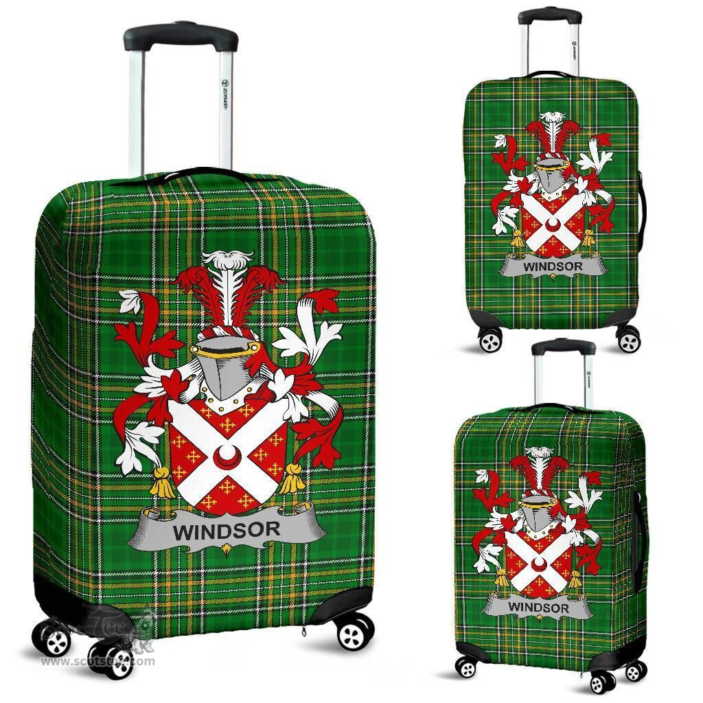 Irish Windsor Coat of Arms Family Crest Ireland Luggage Cover Irish National Tartan Irish County Luggage Cover