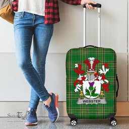Irish Webster Coat of Arms Family Crest Ireland Luggage Cover Irish National Tartan Irish County Luggage Cover