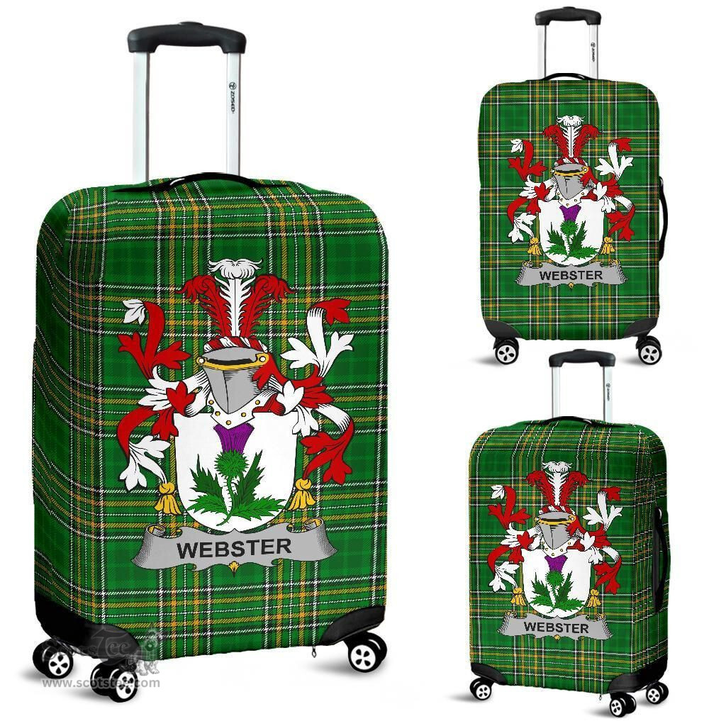Irish Webster Coat of Arms Family Crest Ireland Luggage Cover Irish National Tartan Irish County Luggage Cover