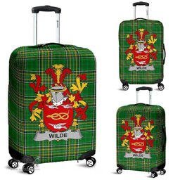 Irish Wilde Coat of Arms Family Crest Ireland Luggage Cover Irish National Tartan Irish County Luggage Cover