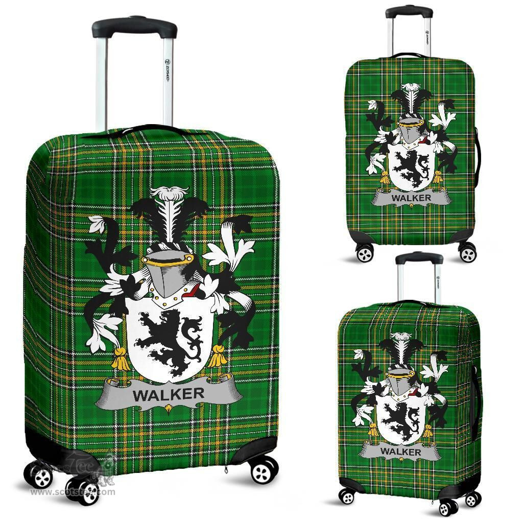 Irish Walker Coat of Arms Family Crest Ireland Luggage Cover Irish National Tartan Irish County Luggage Cover