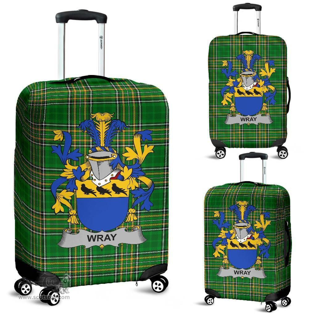 Irish Wray Coat of Arms Family Crest Ireland Luggage Cover Irish National Tartan Irish County Luggage Cover