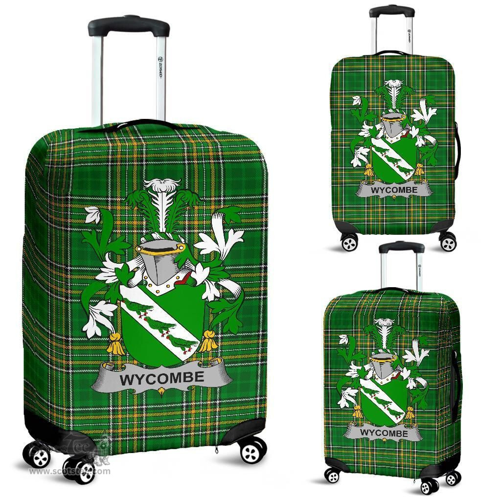 Irish Wycombe Coat of Arms Family Crest Ireland Luggage Cover Irish National Tartan Irish County Luggage Cover