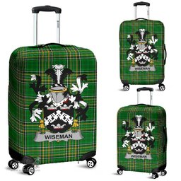 Irish Wiseman Coat of Arms Family Crest Ireland Luggage Cover Irish National Tartan Irish County Luggage Cover