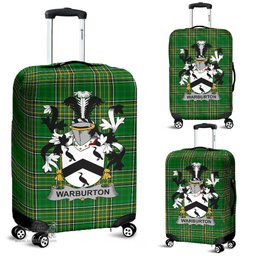 Irish Warburton Coat of Arms Family Crest Ireland Luggage Cover Irish National Tartan Irish County Luggage Cover