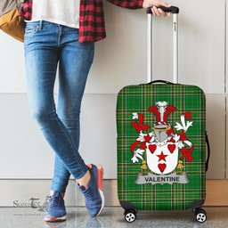 Irish Valentine Coat of Arms Family Crest Ireland Luggage Cover Irish National Tartan Irish County Luggage Cover