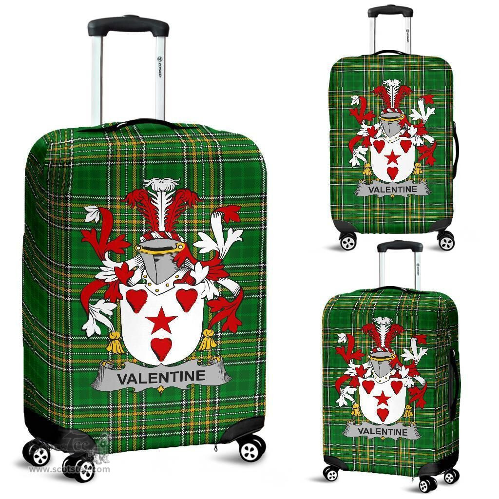 Irish Valentine Coat of Arms Family Crest Ireland Luggage Cover Irish National Tartan Irish County Luggage Cover