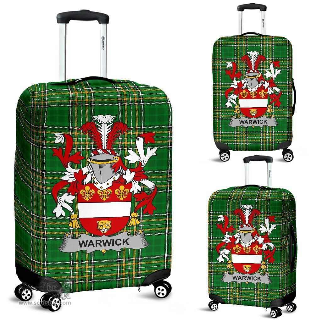 Irish Warwick Coat of Arms Family Crest Ireland Luggage Cover Irish National Tartan Irish County Luggage Cover