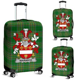 Irish Warwick Coat of Arms Family Crest Ireland Luggage Cover Irish National Tartan Irish County Luggage Cover