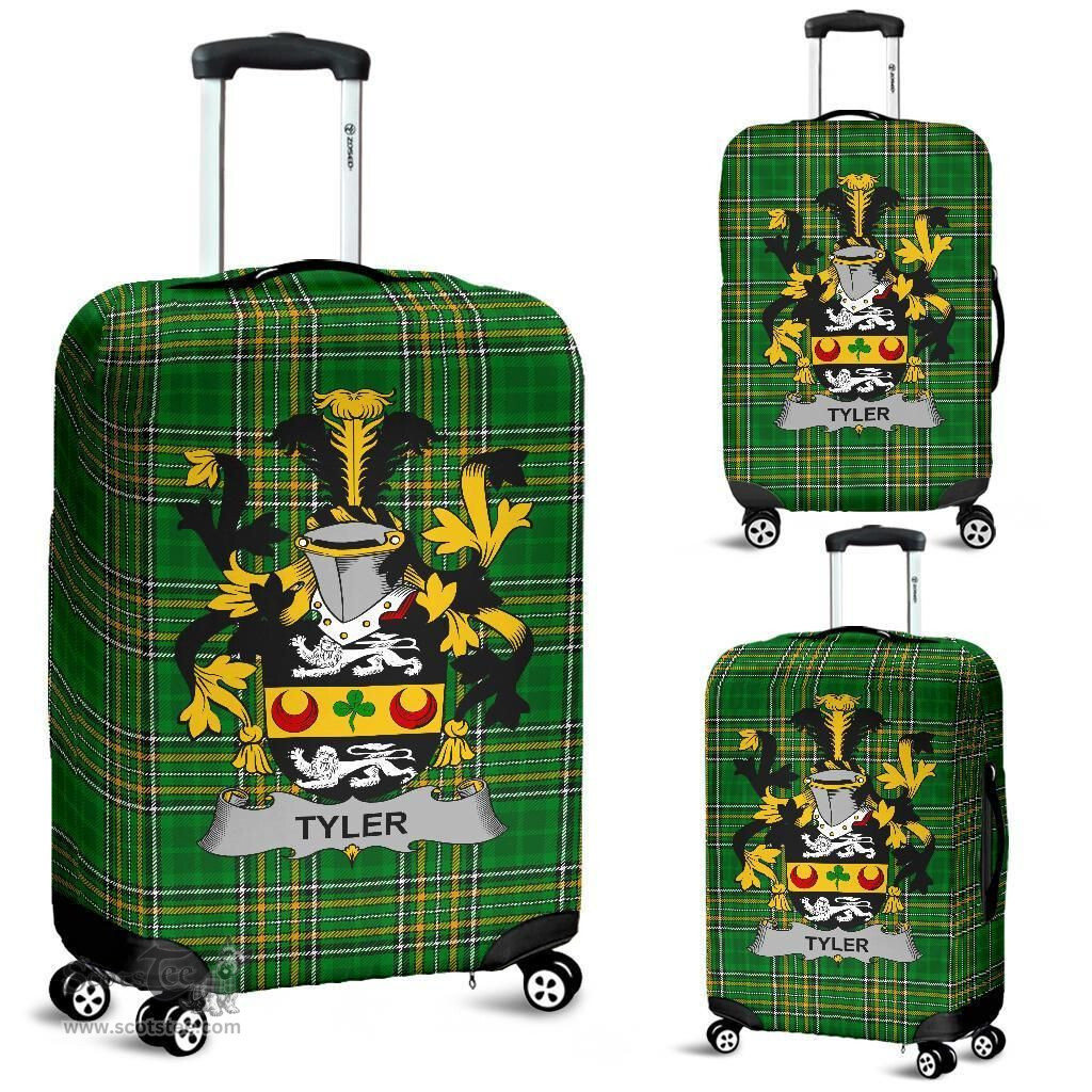 Irish Tyler Coat of Arms Family Crest Ireland Luggage Cover Irish National Tartan Irish County Luggage Cover