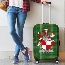 Irish Tuite Coat of Arms Family Crest Ireland Luggage Cover Irish National Tartan Irish County Luggage Cover