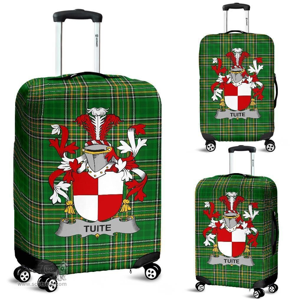 Irish Tuite Coat of Arms Family Crest Ireland Luggage Cover Irish National Tartan Irish County Luggage Cover