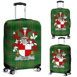 Irish Tuite Coat of Arms Family Crest Ireland Luggage Cover Irish National Tartan Irish County Luggage Cover