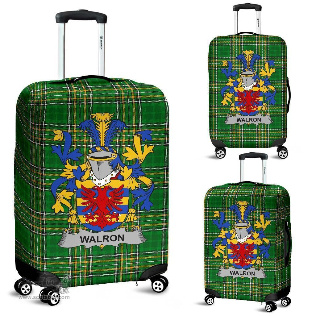 Irish Walron Coat of Arms Family Crest Ireland Luggage Cover Irish National Tartan Irish County Luggage Cover