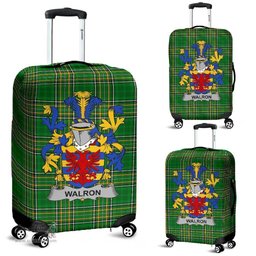 Irish Walron Coat of Arms Family Crest Ireland Luggage Cover Irish National Tartan Irish County Luggage Cover