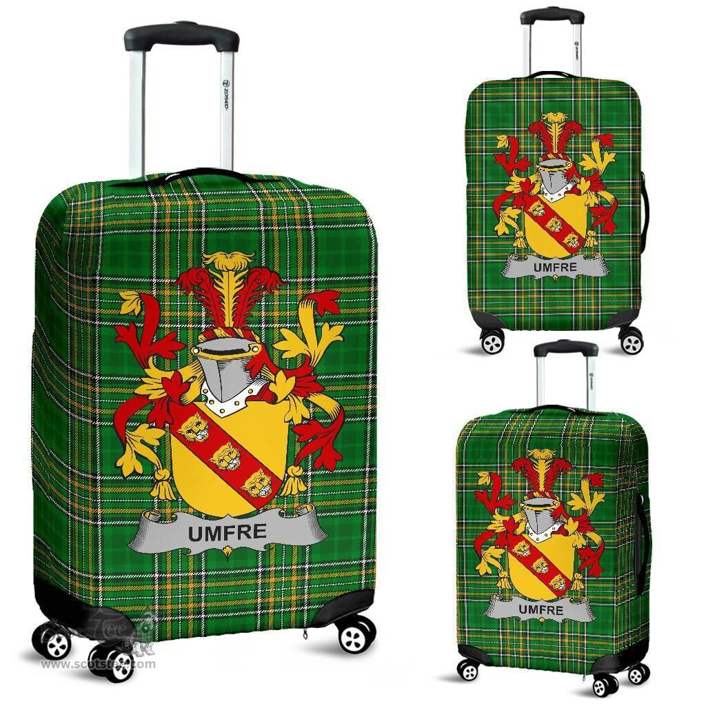 Irish Umfre Coat of Arms Family Crest Ireland Luggage Cover Irish National Tartan Irish County Luggage Cover