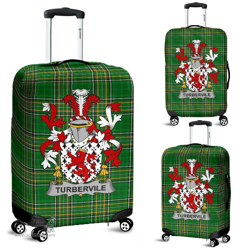 Irish Tubervile or Tuberville Coat of Arms Family Crest Ireland Luggage Cover Irish National Tartan Irish County Luggage Cover