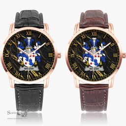Irish Biggar Irish Coat of Arms Irish Watch Instafamous Quartz Leather Strap