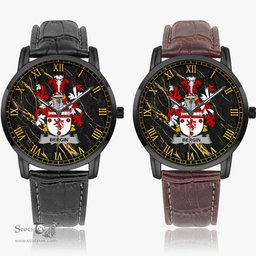 Irish Bergin or O Bergin Irish Coat of Arms Irish Watch Instafamous Quartz Leather Strap