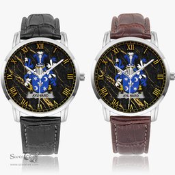 Irish Aylward Irish Coat of Arms Irish Watch Instafamous Quartz Leather Strap