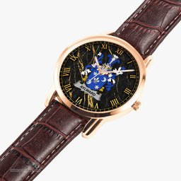 Irish Aylward Irish Coat of Arms Irish Watch Instafamous Quartz Leather Strap