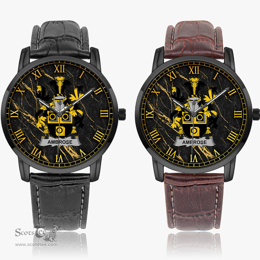 Irish Ambrose Irish Coat of Arms Irish Watch Instafamous Quartz Leather Strap