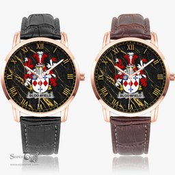 Irish Bloomfield Irish Coat of Arms Irish Watch Instafamous Quartz Leather Strap
