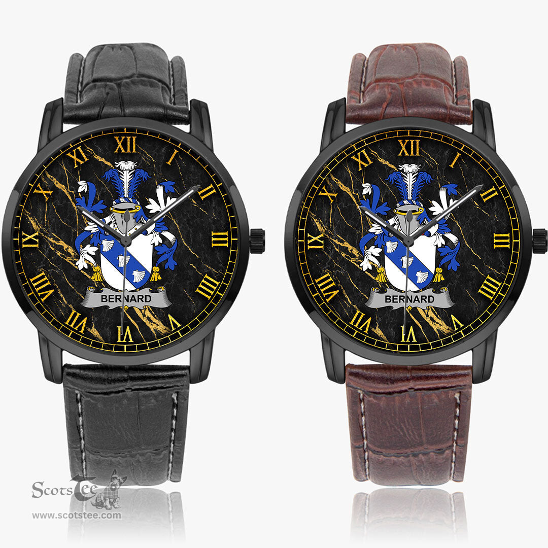 Irish Bernard Irish Coat of Arms Irish Watch Instafamous Quartz Leather Strap