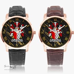 Irish Blanchfield Irish Coat of Arms Irish Watch Instafamous Quartz Leather Strap