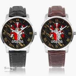 Irish Blanchfield Irish Coat of Arms Irish Watch Instafamous Quartz Leather Strap