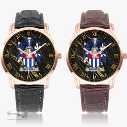 Irish Bagwell Irish Coat of Arms Irish Watch Instafamous Quartz Leather Strap