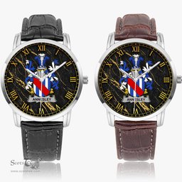 Irish Annesley Irish Coat of Arms Irish Watch Instafamous Quartz Leather Strap
