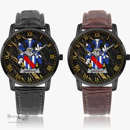 Irish Annesley Irish Coat of Arms Irish Watch Instafamous Quartz Leather Strap