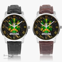 Irish Curley or McTurley Irish Coat of Arms Irish Watch Instafamous Quartz Leather Strap