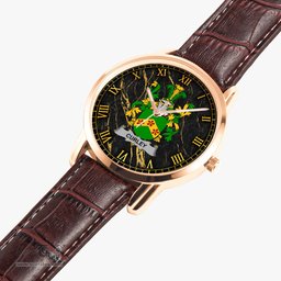 Irish Curley or McTurley Irish Coat of Arms Irish Watch Instafamous Quartz Leather Strap