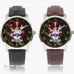 Irish Delaney or O Delany Irish Coat of Arms Irish Watch Instafamous Quartz Leather Strap