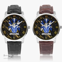 Irish Darcy or Dorsey Irish Coat of Arms Irish Watch Instafamous Quartz Leather Strap