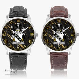 Irish Carey or Cary Irish Coat of Arms Irish Watch Instafamous Quartz Leather Strap